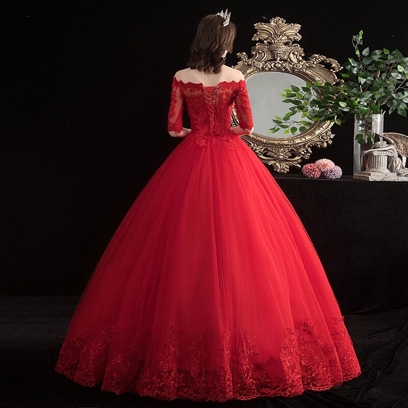 Robe de Mariée Princesse Rouge ...